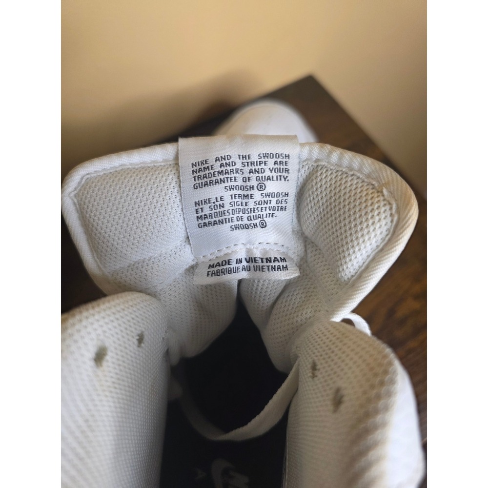 Nike Air Force 1 High White Black Gum Sole Tumbled Leather Sneakers Mens 11.5 - Picture 10 of 13